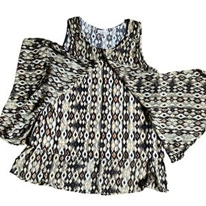 Roz & Ali XL Earth Tone Sleevless Lined Silky top